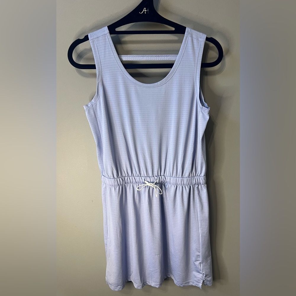 Zella Perforated Blue Drawstring Girls Dress Sz XL
